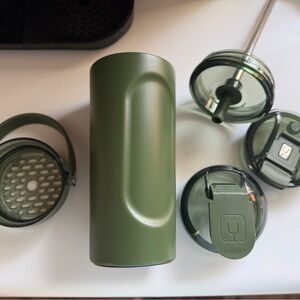 Green Travel Mug with Accessories